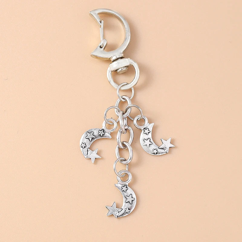 Herz Wolke Stern Mond Kristall Schlüsselanhänger für Frauen Mädchen