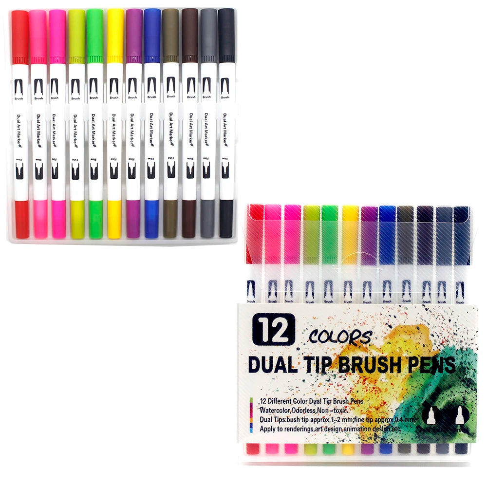 168 Farben Dual Brush Stifte für Aquarell, Manga - Schriftgestaltung