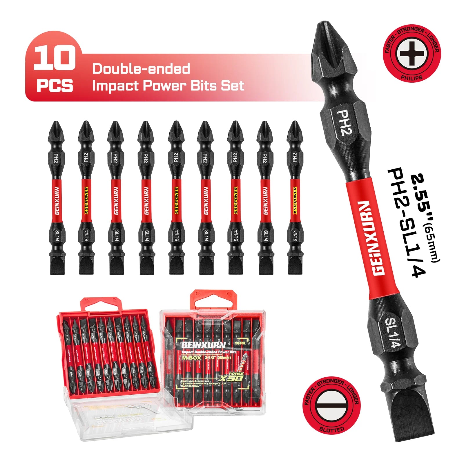 Doppelend-Schraubendreher-Bit-Set: Magnetisch, S2-Stahl, vielseitig