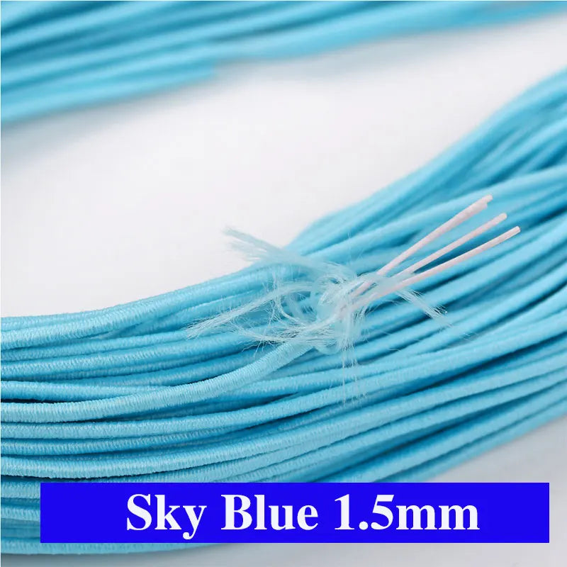 Buntes 1,5mm Gummiband für DIY Nähen Schmuck Bastelprojekte