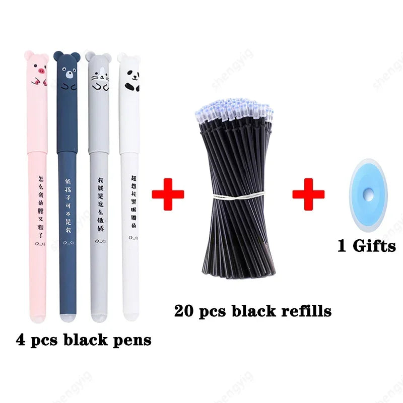 25-teiliges Kawaii Löschbares Gelstift-Set für Schule und Büro 15 cm