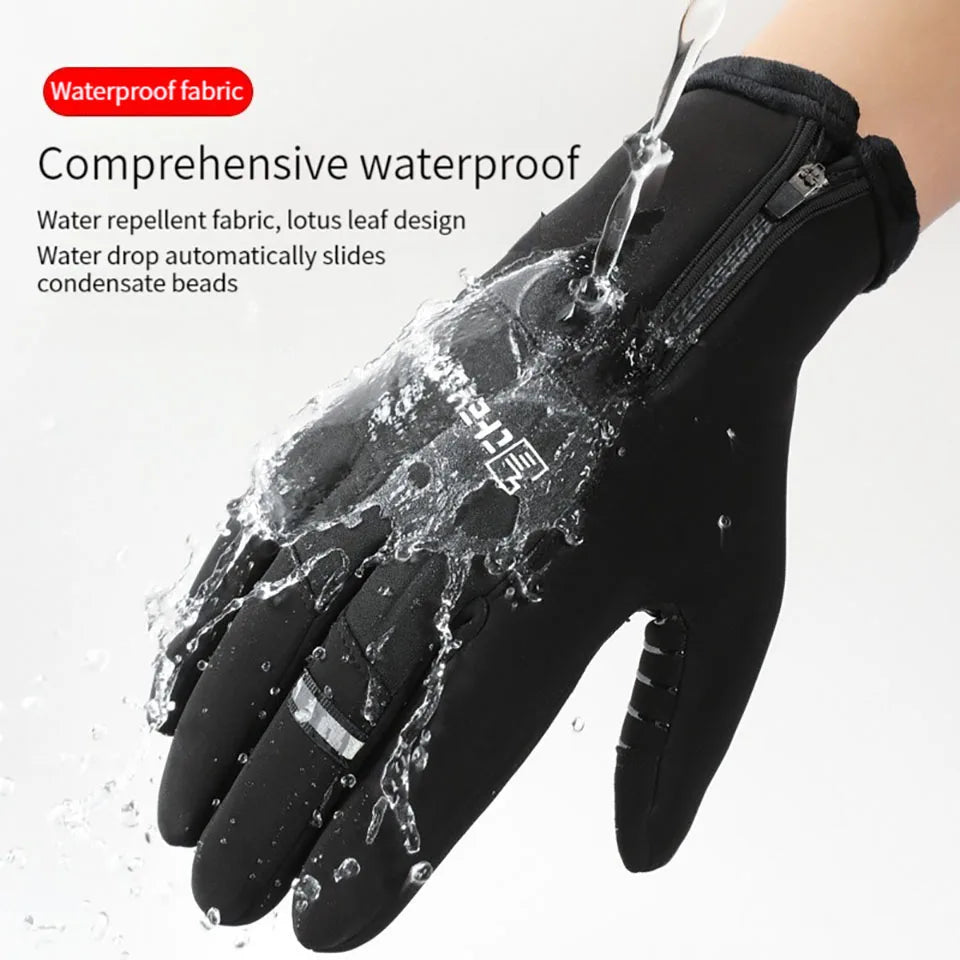 Winter Fahrradhandschuhe Herren wasserdicht warm Touchscreen rutschfest