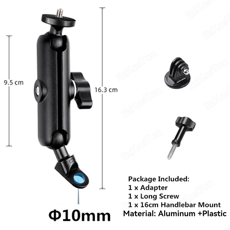 Action Kamera Halterung Fahrrad Motorrad Lenker Selfie Stick Einbeinstativ