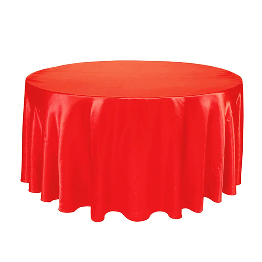 Elegante runde Satin Tischdecke für besondere Anlässe