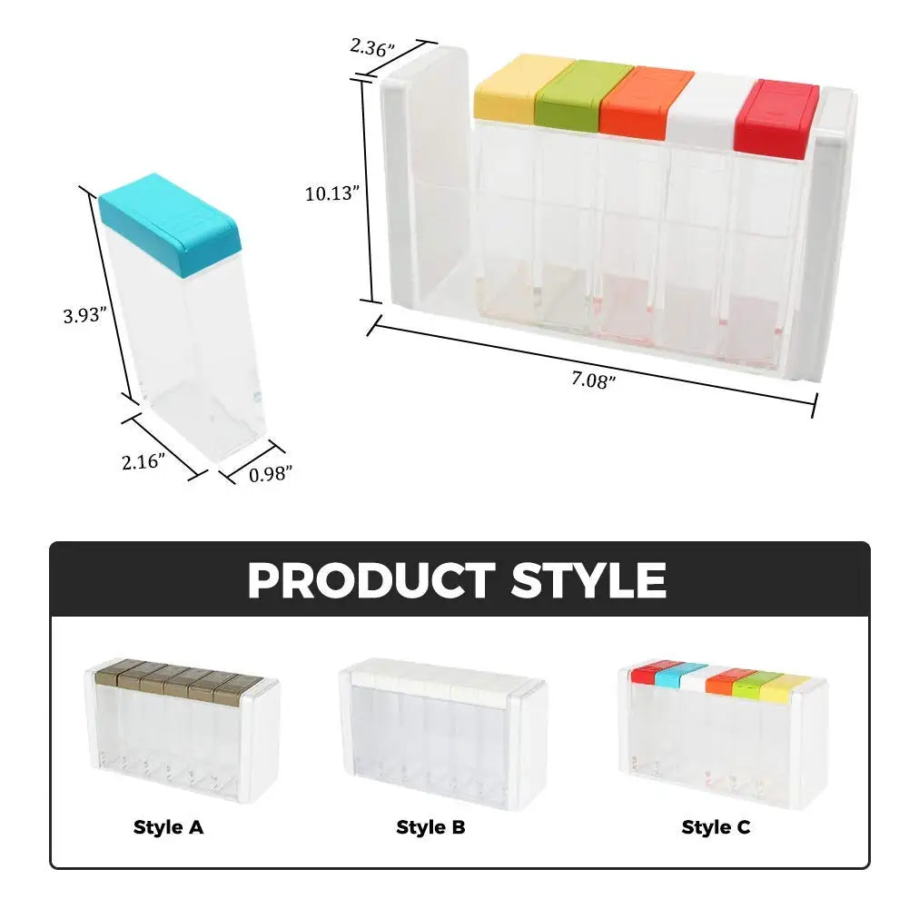 Küchen Gewürzglas Aufbewahrungsbox Transparent Salz Pulver Streuer