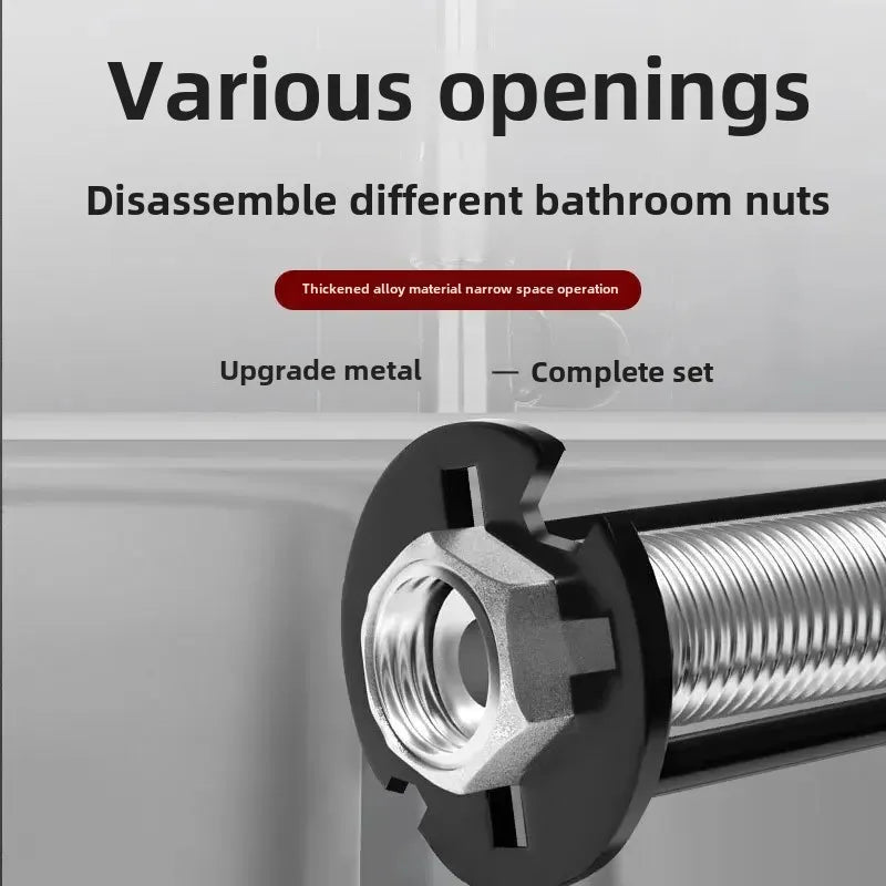 Multifunktionaler Vier-Backen-Schraubenschlüssel für Wasserhähne – robust - präzise