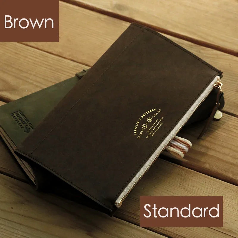 Reißverschlusstasche Kartenhalter für Midori Passport Notizbuch Vintage