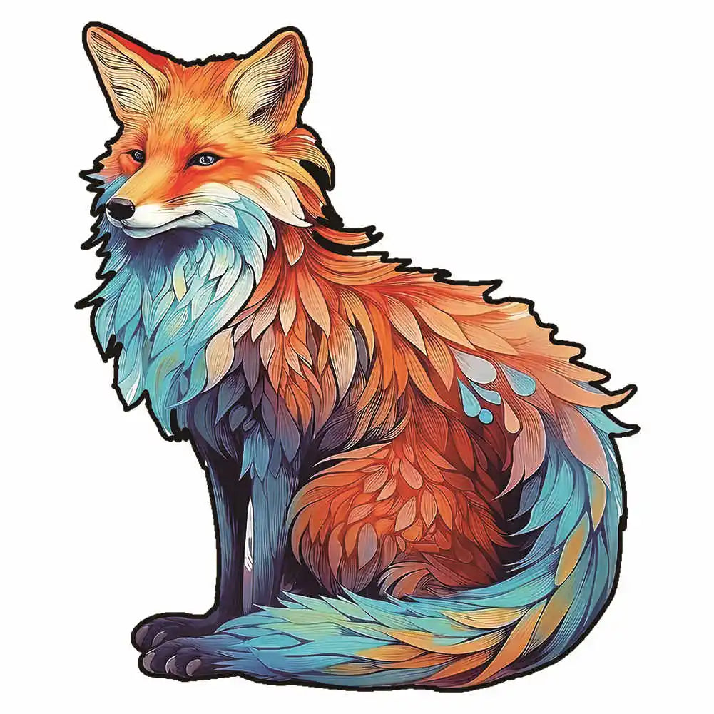 Fuchs Tier Holz 3D Puzzle Pädagogisches Denkspiel für Familien