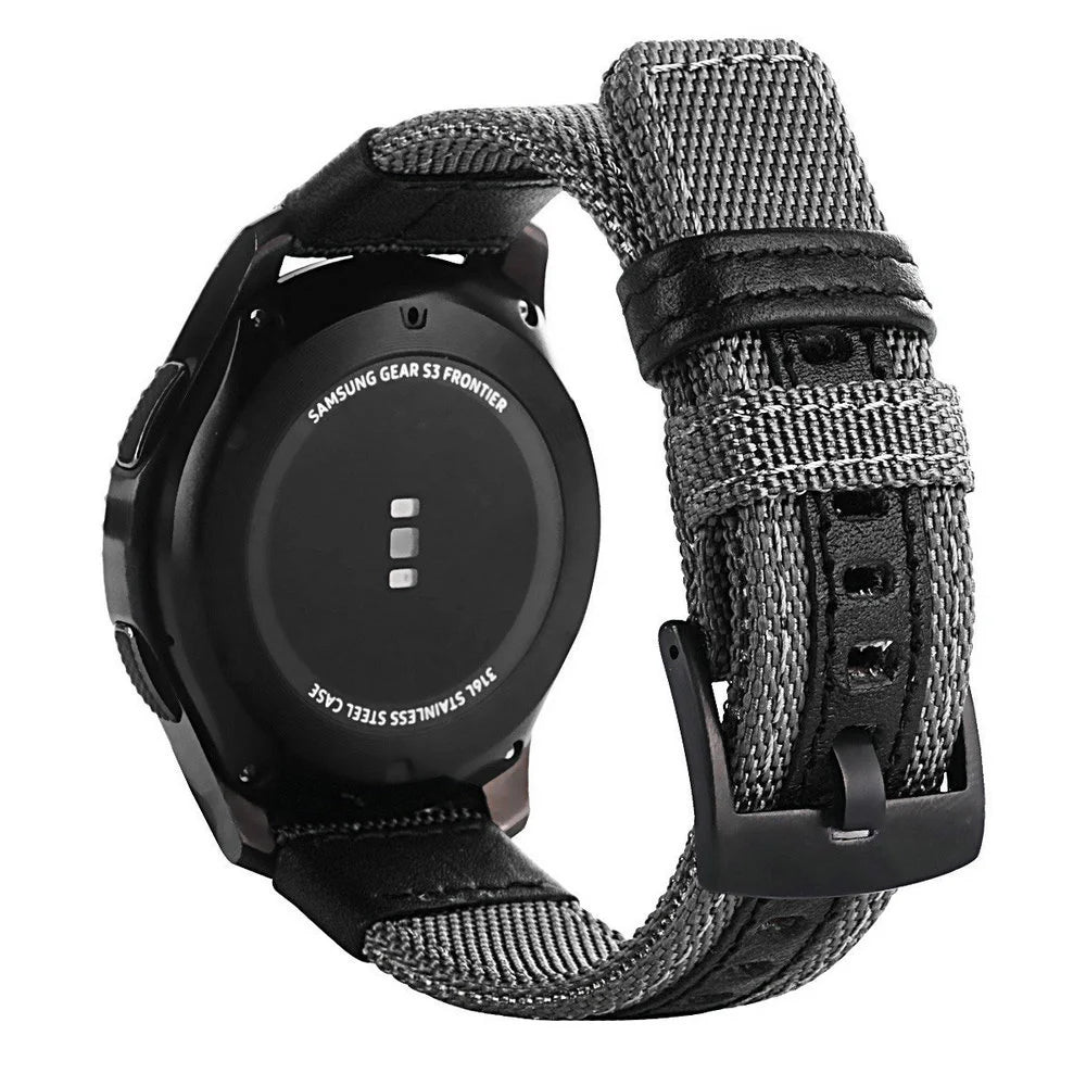 Nylon Sport-Uhrenarmband 18cm für diverse Smartwatch Modelle 20/22mm