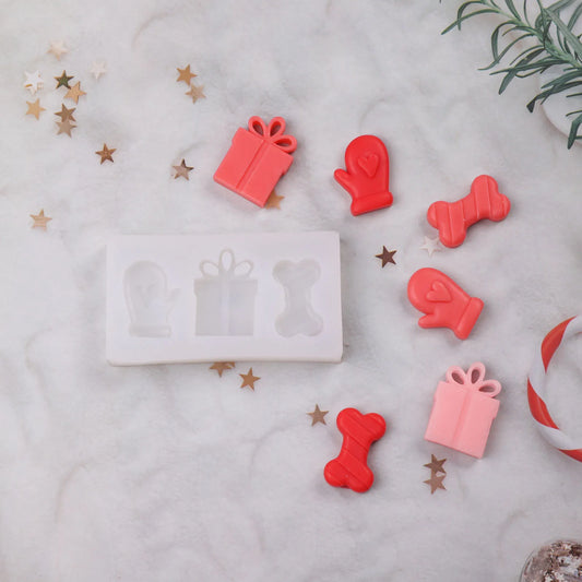 Weihnachts-Silikonform für DIY-Kerzen und Schokoladenkuchen wiederverwendbar