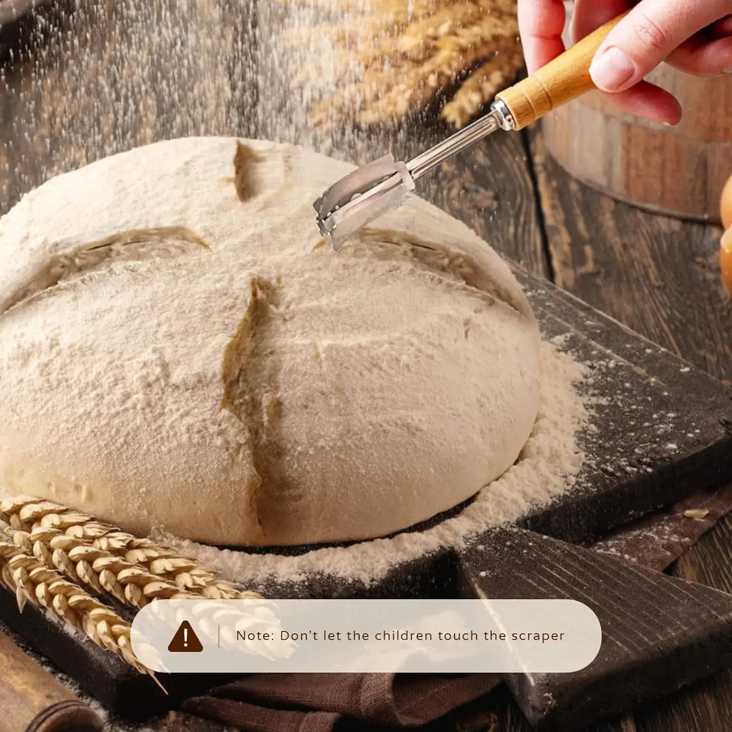 5/8-teiliges Brot-Banneton-Set aus natürlichem Rattan für Backen