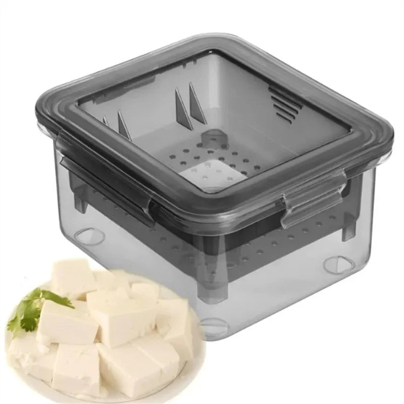 Kunststoff Tofu Presse Set mit Käsetuch für hausgemachten Tofu