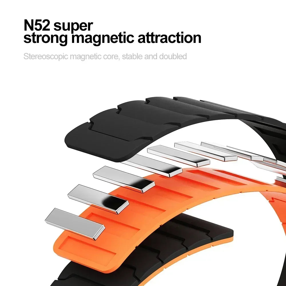 22mm Magnetisches Silikonarmband für vielseitige Smartwatches