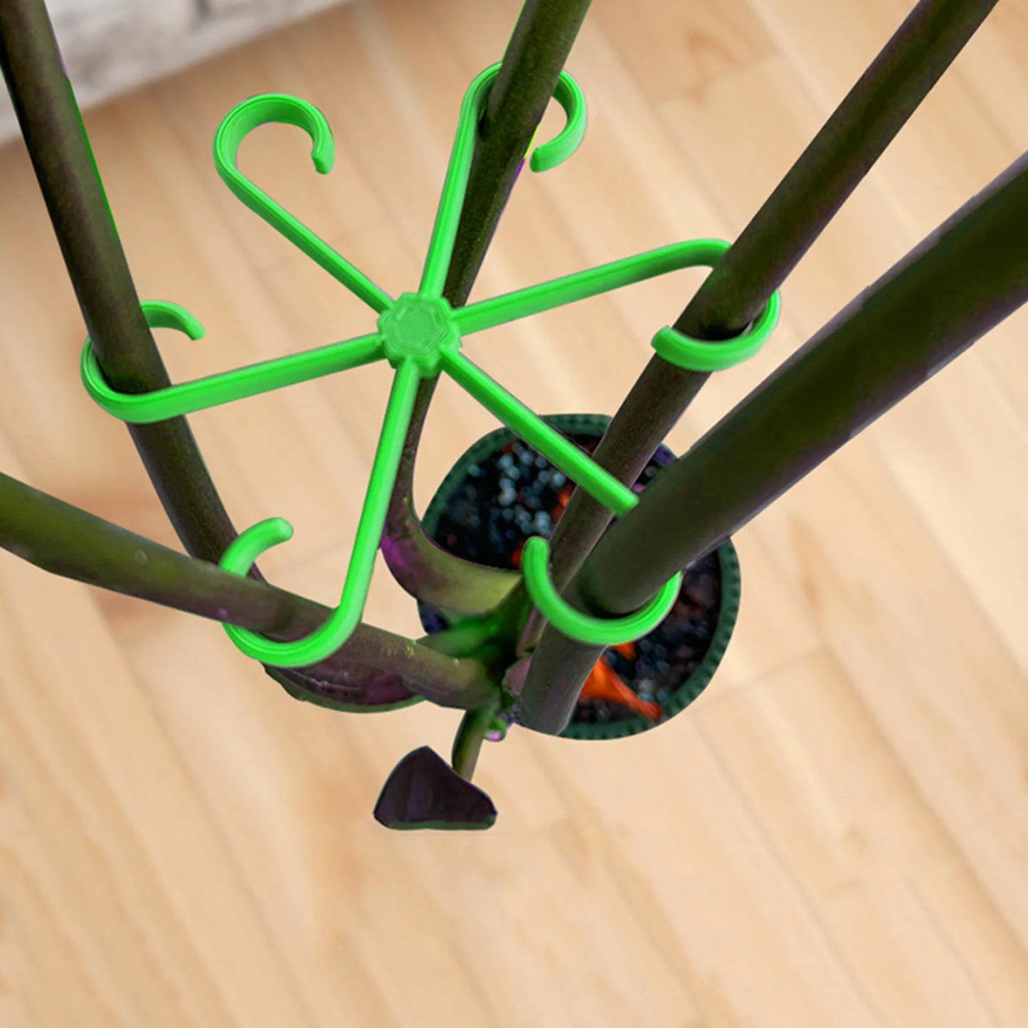 4er-Set Pflanzen Stielstütze Kunststoffgitter für Zimmer und Außenpflanzen