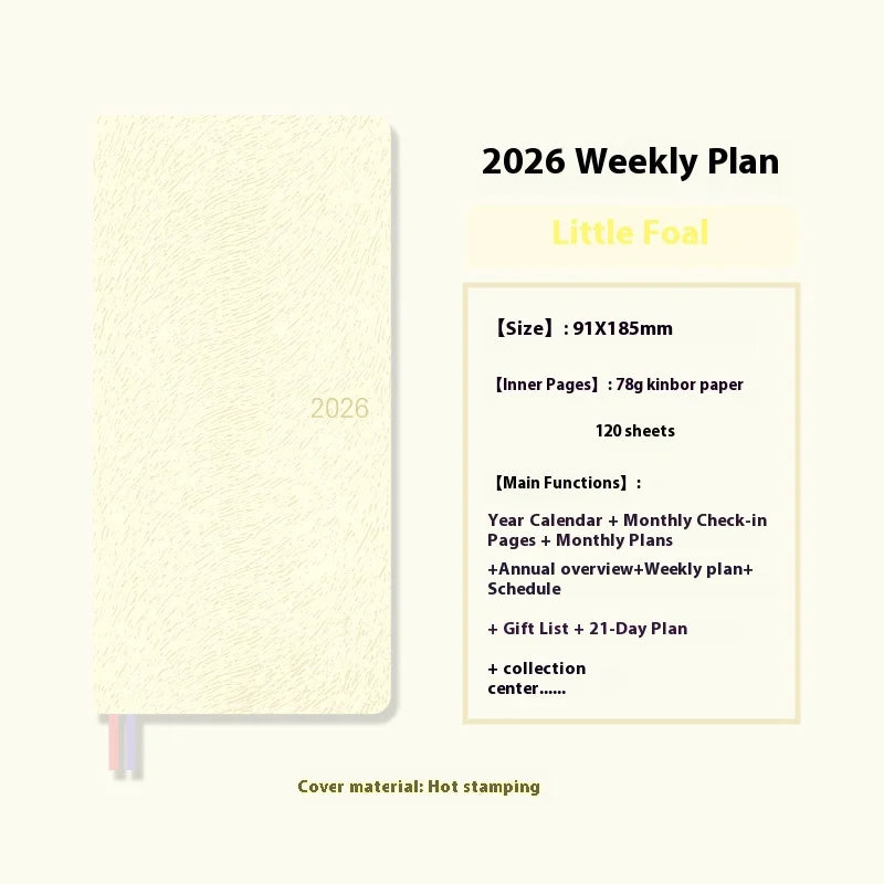 2026 Wochenplaner Notizbuch Taschenformat für effiziente Tagesplanung