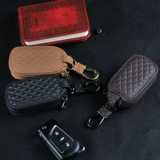 Minimalistischer Schlüsselhalter aus echtem Leder mit großer Kapazität