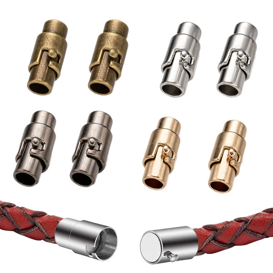 5 Stück magnetische Verschlüsse für Lederarmband Kordel-Endkappen
