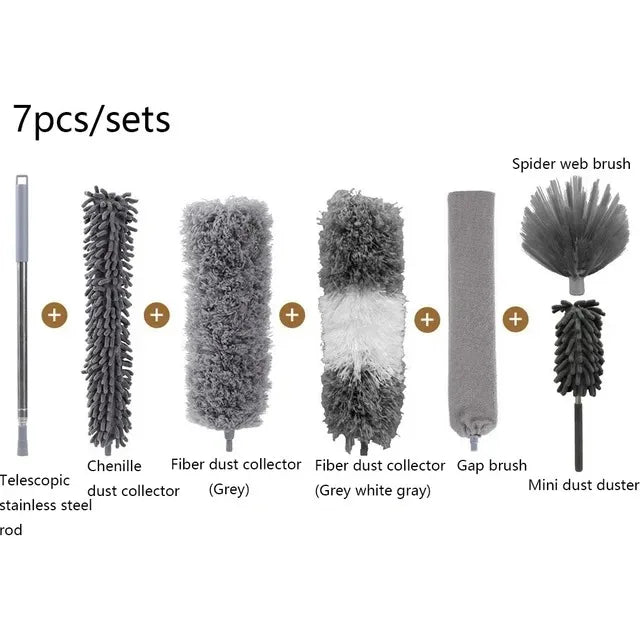 Mikrofaser Staubtuch mit ausziehbarem langen Stiel für Reinigung Zuhause