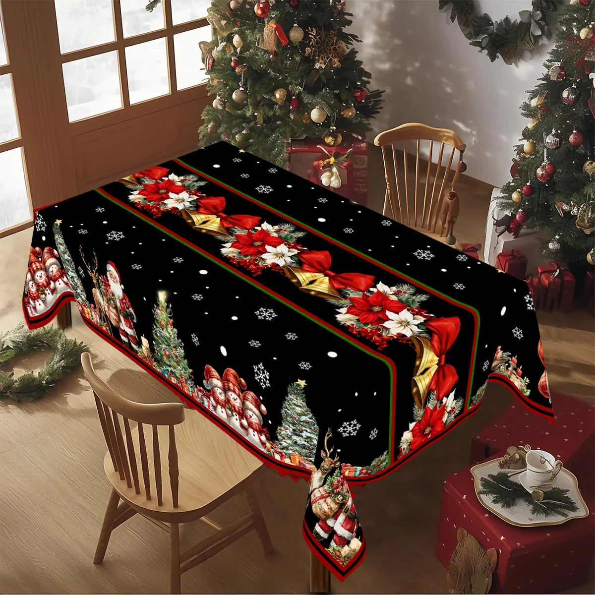 Festliche Weihnachtstischdecke mit Weihnachtsmann für festliche Anlässe