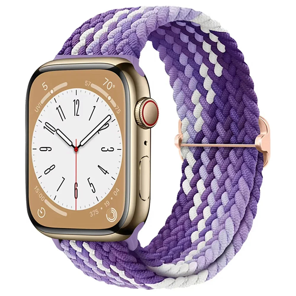 Geflochtenes Solo Loop Nylonarmband für Apple Watch Ultra und Serie
