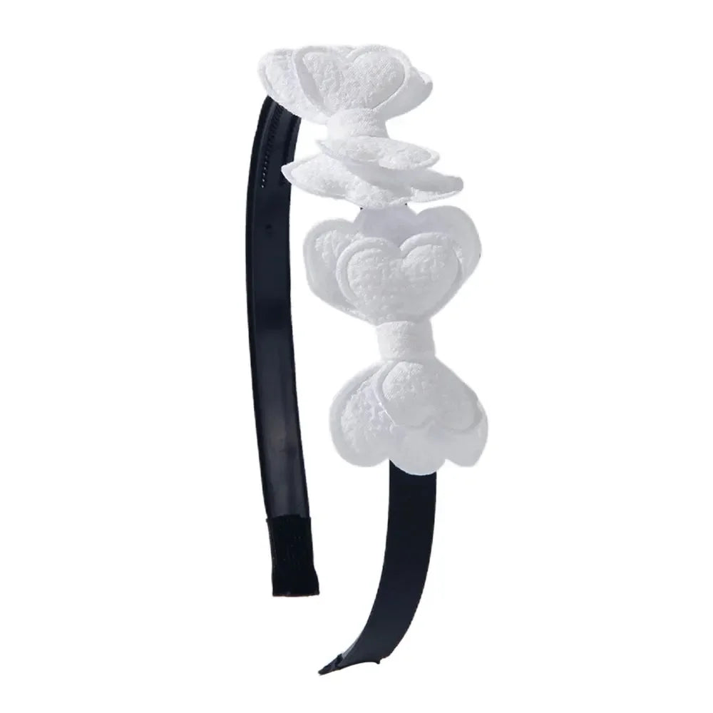 Einfarbiges Haarband mit Schleife für Mädchen aus Polyester