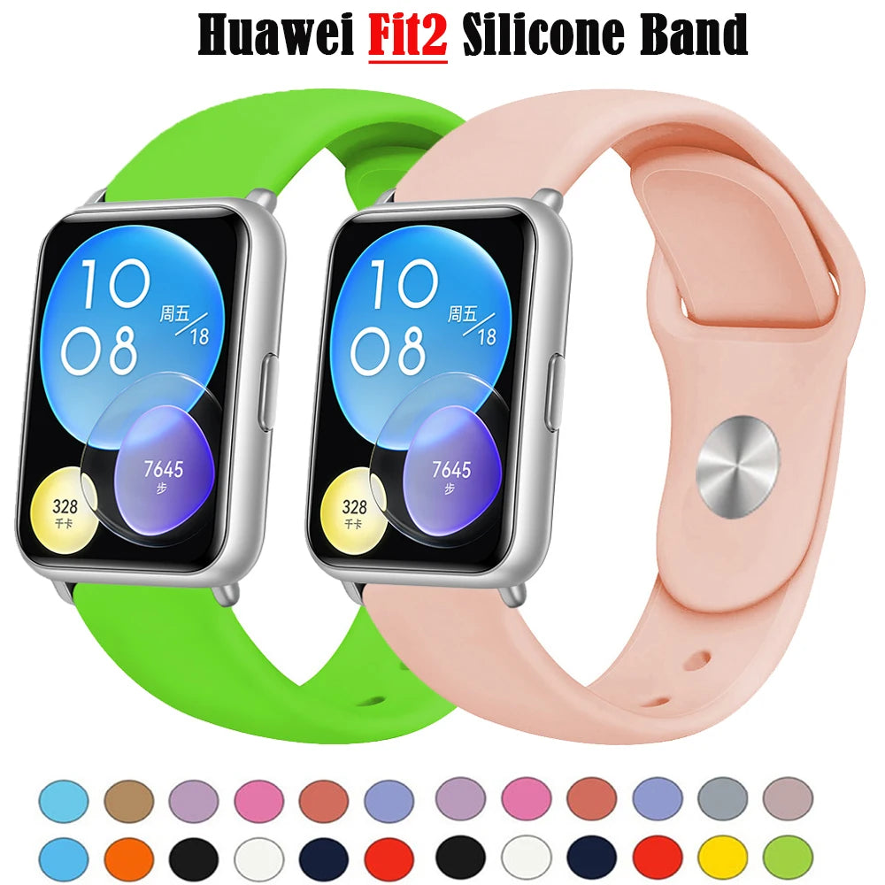 Wasserdichtes Silikonband in diversen Farben – perfekt für Huawei Watch FIT 3 - FIT 2