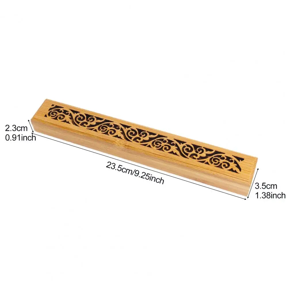 Bambus Räucherstäbchenhalter mit Aschefänger für Meditation-Yabubestshop