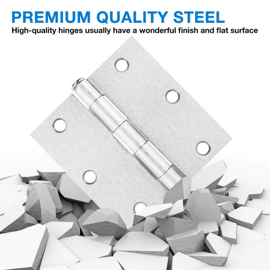 Edelstahl-Flachscharnier 1,5-4 Zoll für Holztüren und Schränke, 10er Set
