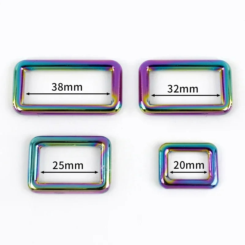 Metall Regenbogen Gurtschnallen 12er Set für Taschen und Gürtel