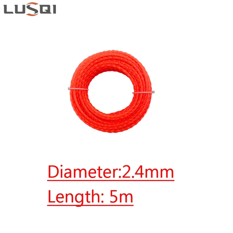Nylon Rasentrimmerfaden 5-15m in 2,4-4mm für kleine und mittlere Motorsensen