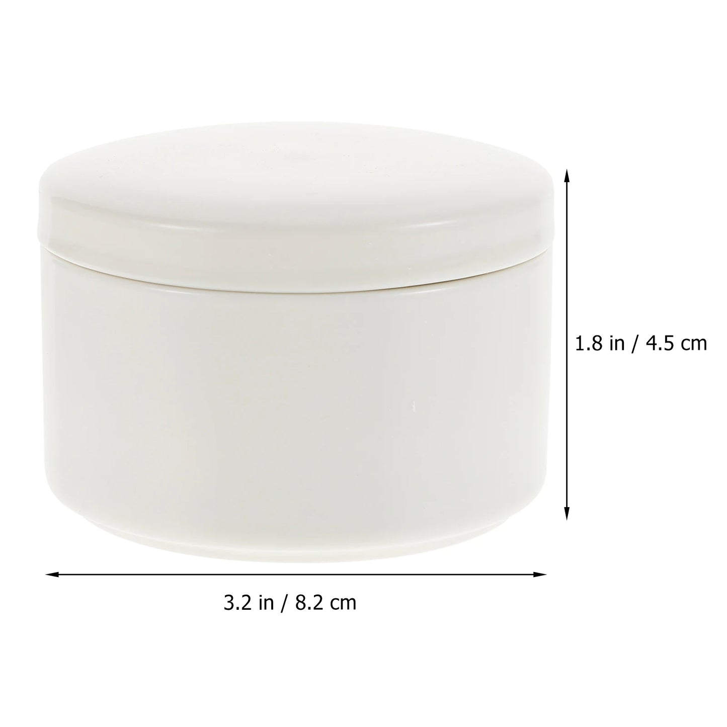 Weißer Porzellan Schmuckorganizer rund für Ringe und Ohrringe