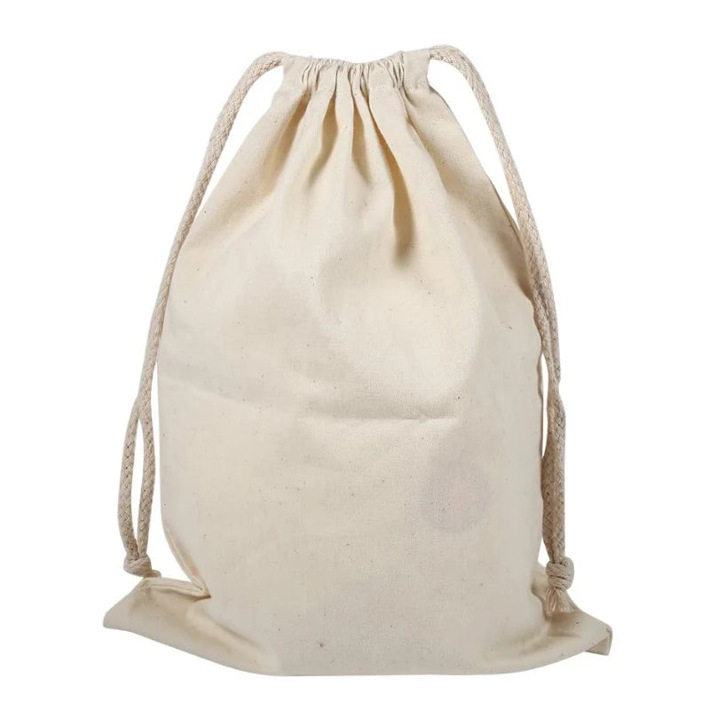 Extra großer Wäschesack aus Baumwoll-Canvas mit Kordelzug 75x120 cm