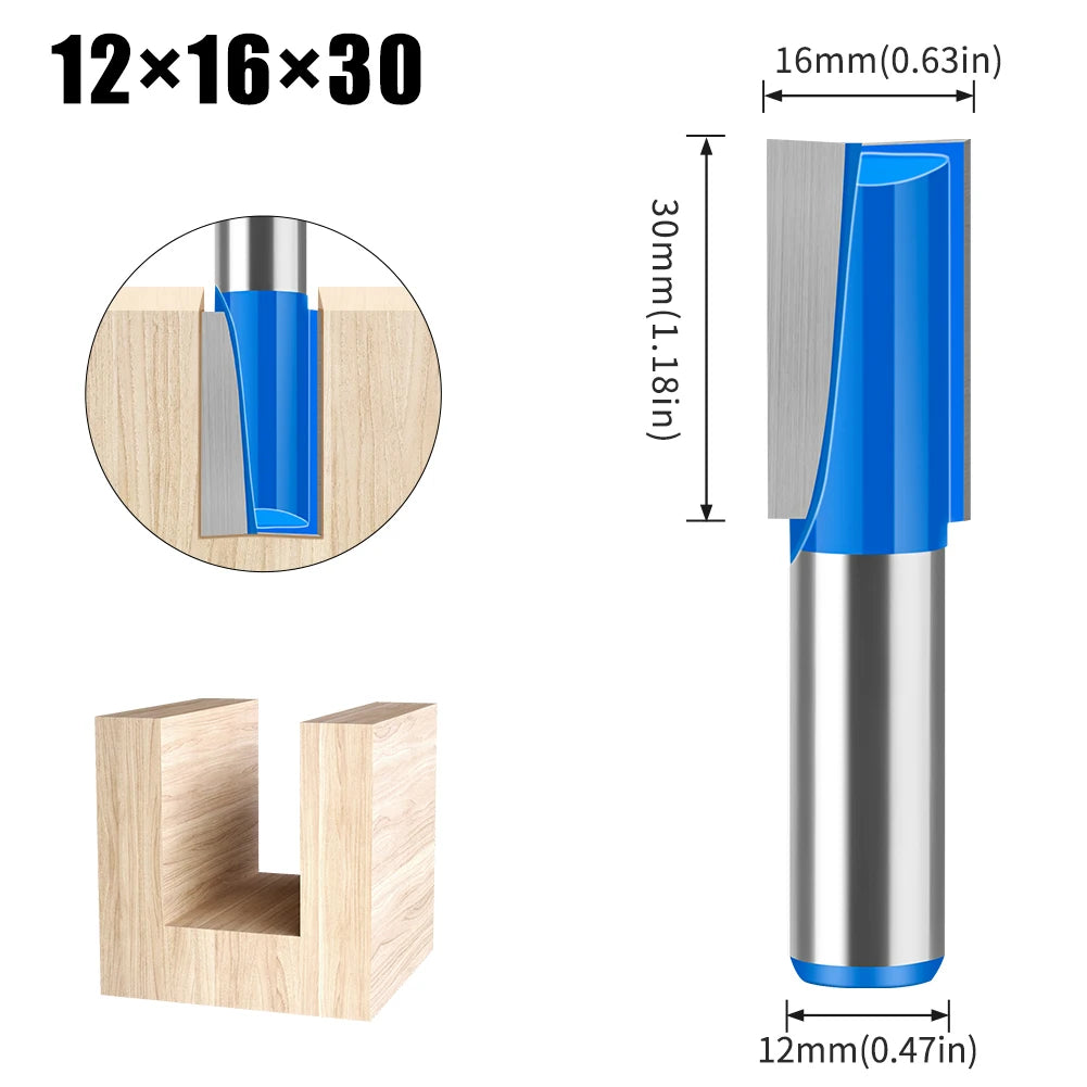 12mm Schaft Verlängert Bodenfräsen Router Bit Fräser Holzwerkzeug