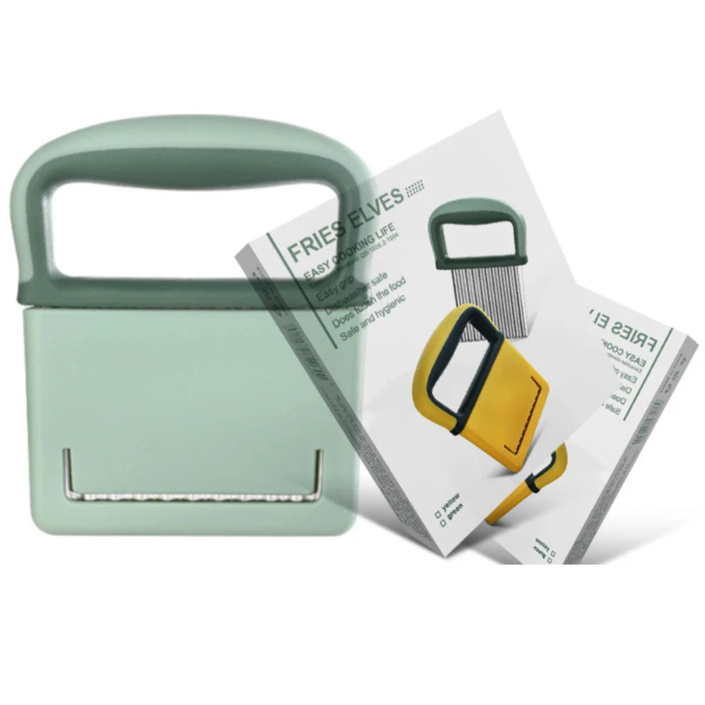 Edelstahl Kartoffel Slicer mit Wellenmesser für kreative Küche