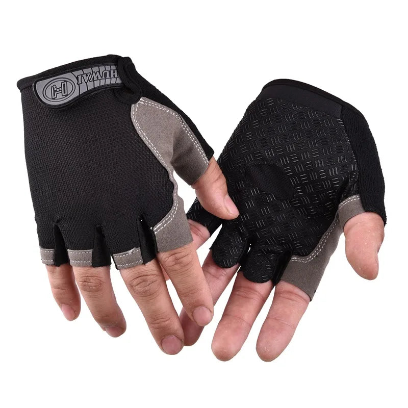 Unisex Halbfinger Fahrradhandschuhe atmungsaktiv rutschfest MTB Sommer