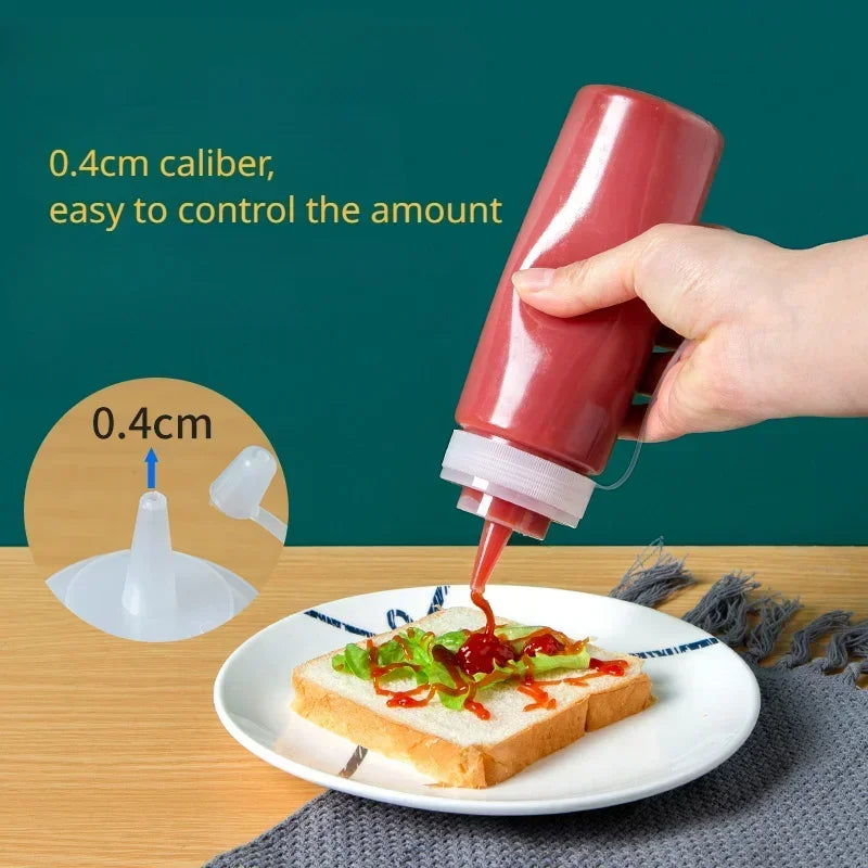 Auslaufsichere Squeeze Flasche für Ketchup Öl Sauce 250-680ml