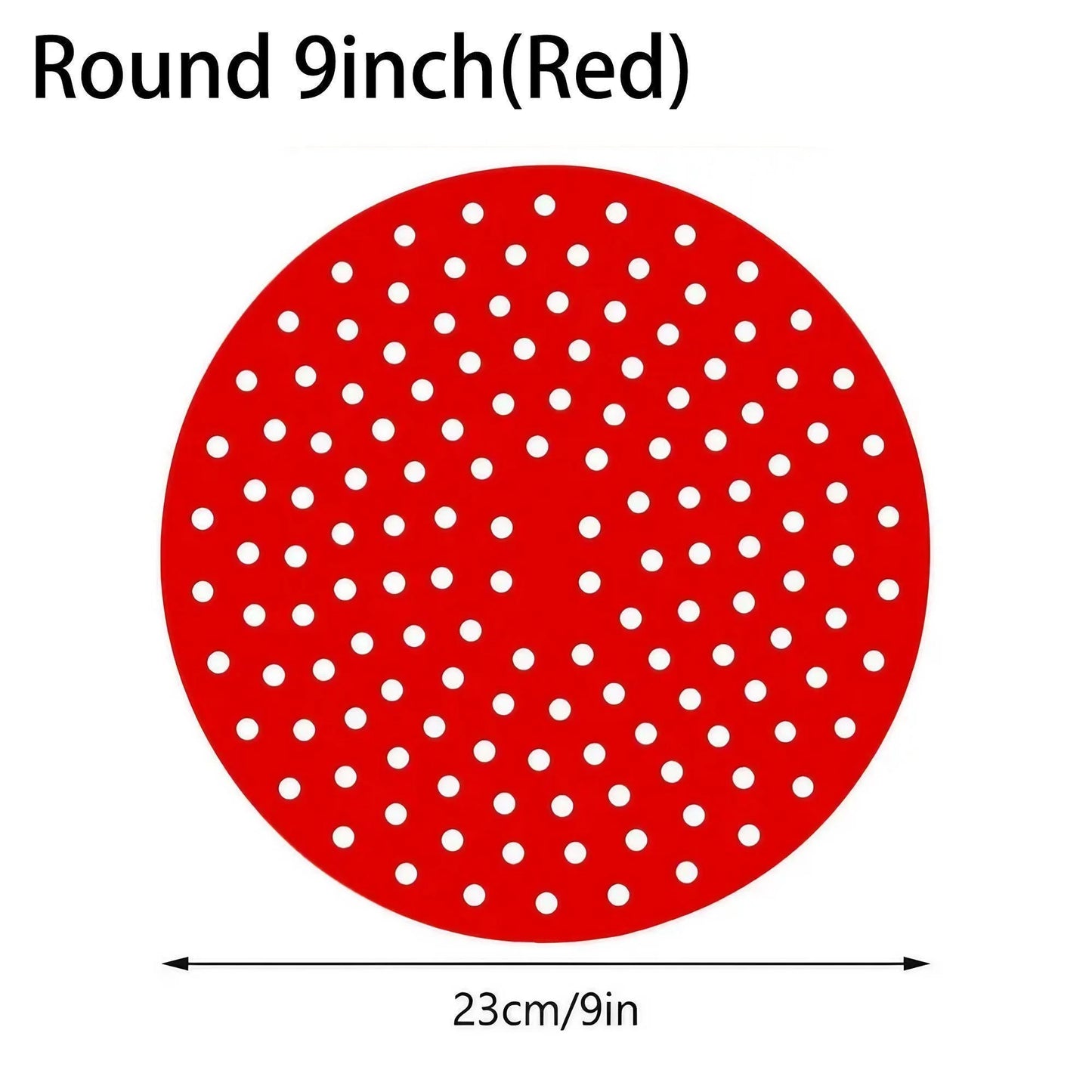 Silikon Heißluftfritteusen-Einlage perforiert rund - quadratisch 7,5-9 Zoll