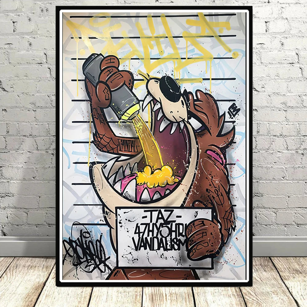 Disney Cartoon Leinwand Poster Mickey Mouse Donald Duck Wandbild