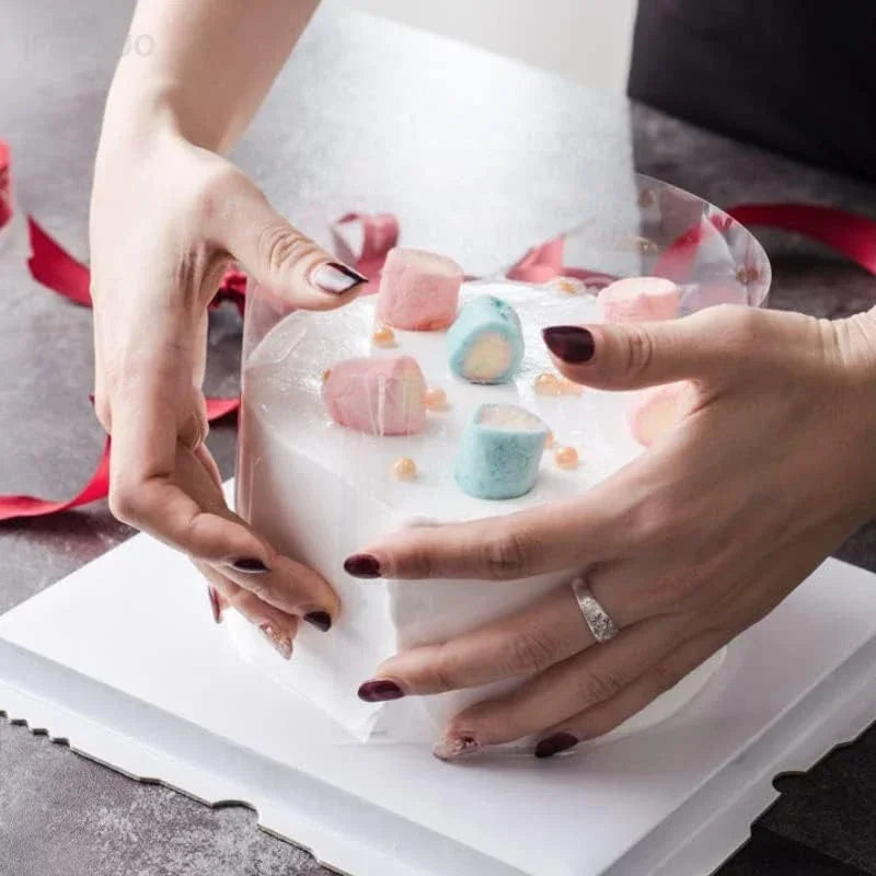 Wiederverwendbare transparente Kuchenkantenrolle – präzise Form für Mousse - Creme
