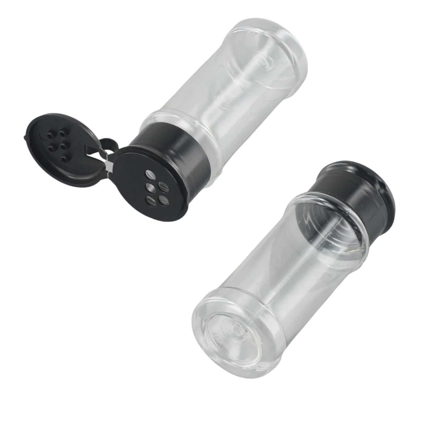 12er-Pack Kunststoff Salz und Pfefferstreuer mit Deckel 3,5 oz transparent