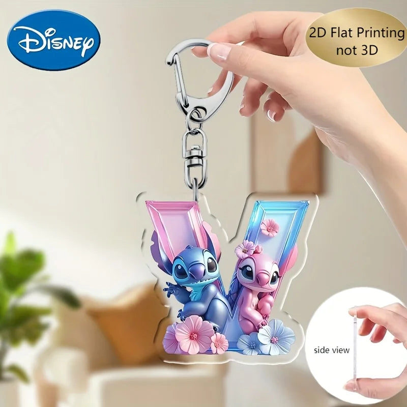 Bunter 2 Zoll Acryl Schlüsselanhänger mit A-Z Buchstaben für Kinder