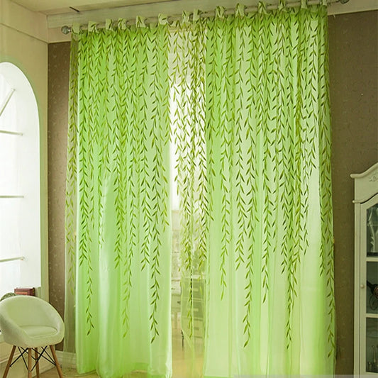Elegante Vorhänge mit Weidenmuster für Wohnzimmer und Schlafzimmer