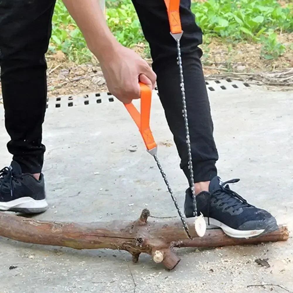 Tragbare Überlebenskettensäge Outdoor Notfall Camping Wandern Handwerkzeug