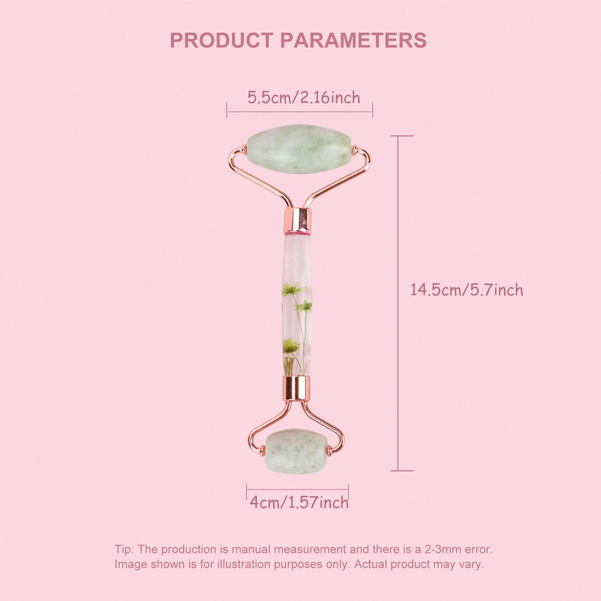 Natürlicher Jade Roller für Gesichtsmassage - Hautpflege – Anti-Aging Wirkung