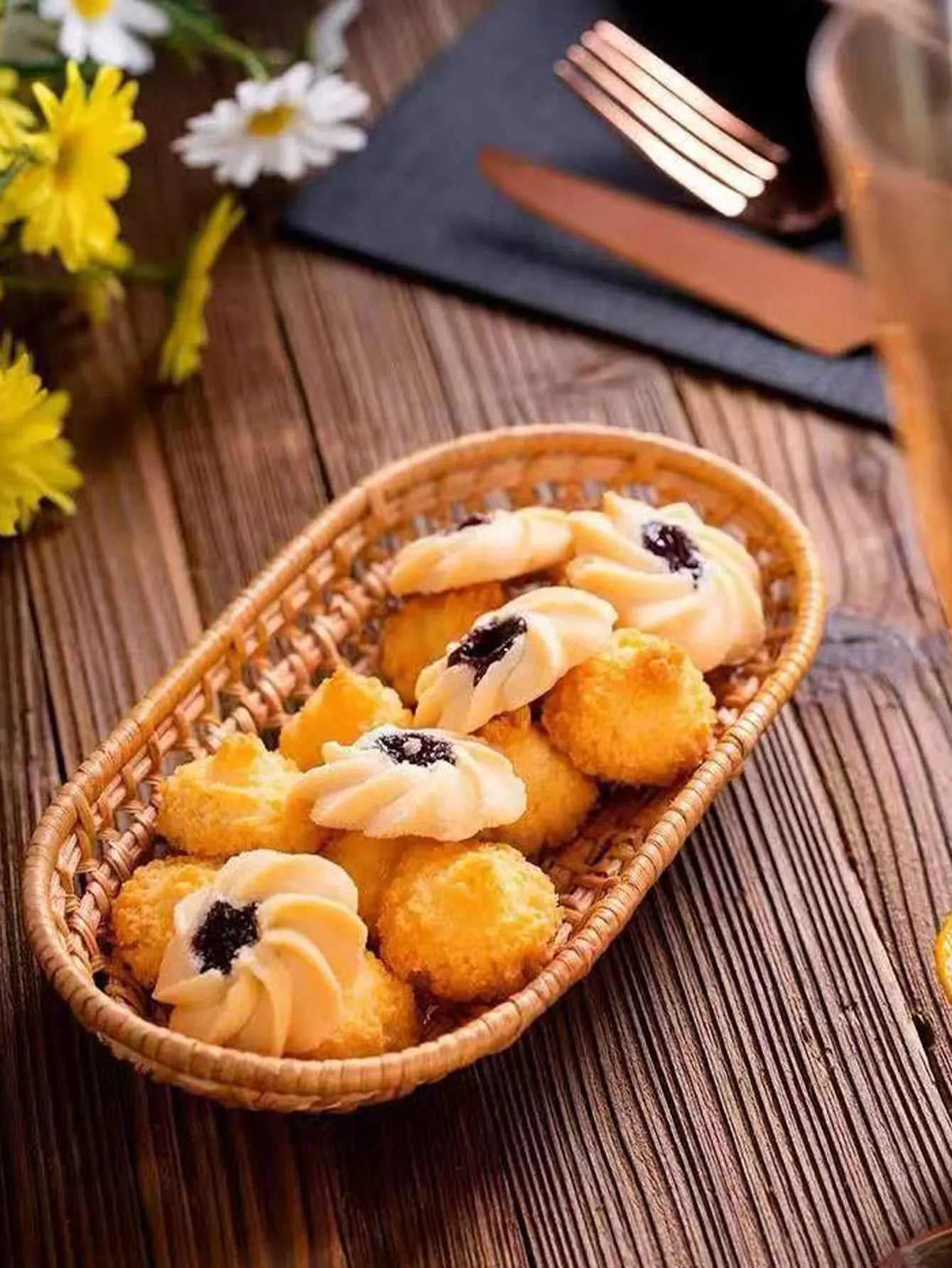 Mini Rattan Korb im japanischen Stil für Haushalt und Servieren