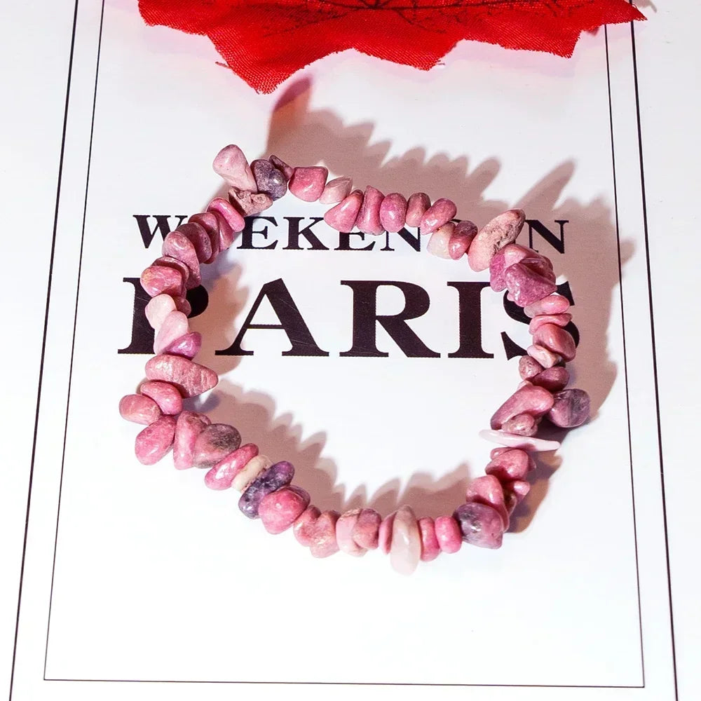 Farbenfrohes Natur Edelstein Armband Stretch für Damen Geschenk