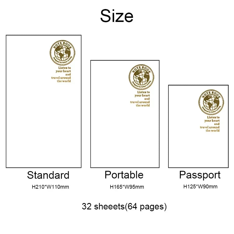 Retro Folien-Gold Nachfüllpapier Notizbuch – Verschiedene Varianten