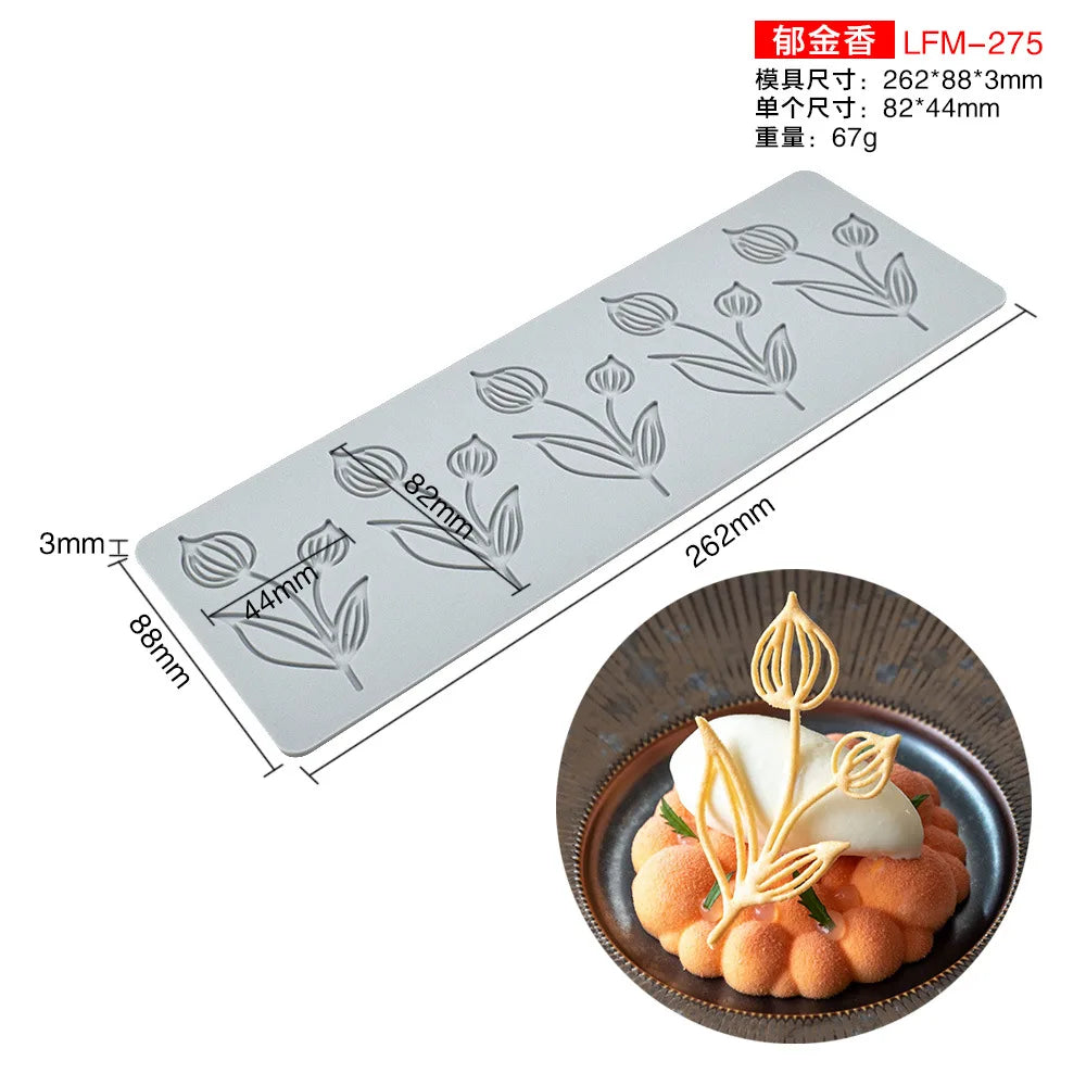 Silikon Backmatte runder Spitzenkranz für Kuchen Dekoration Form