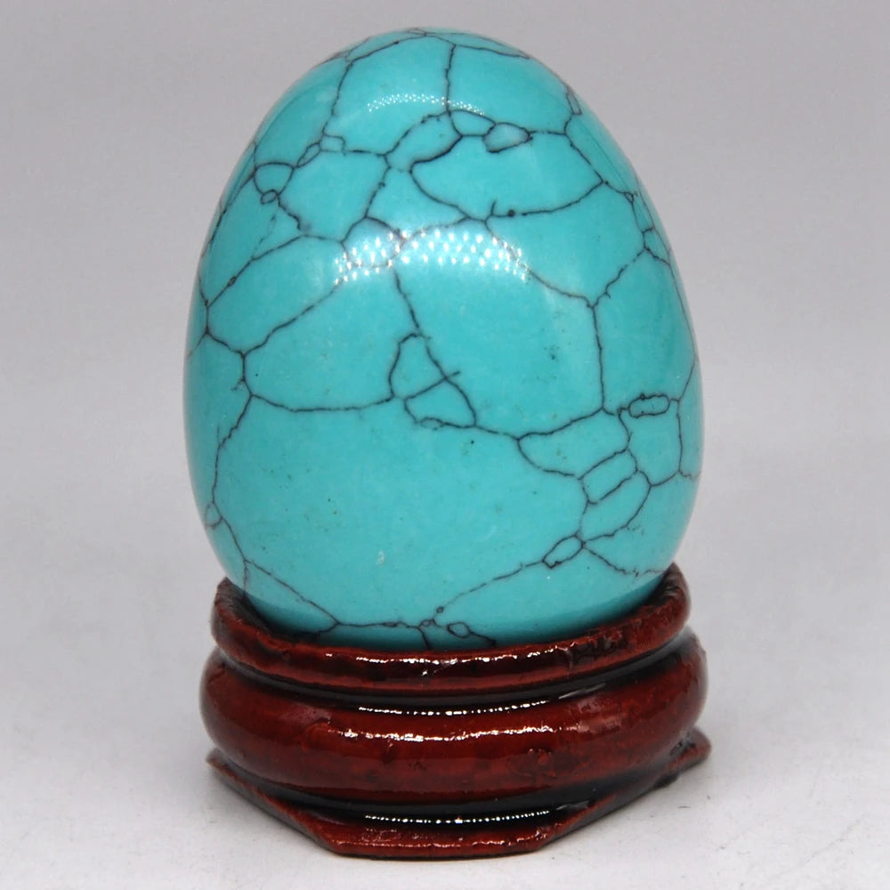 Natürlicher Heilkristall Osterei – Polierter Edelstein für Dekoration