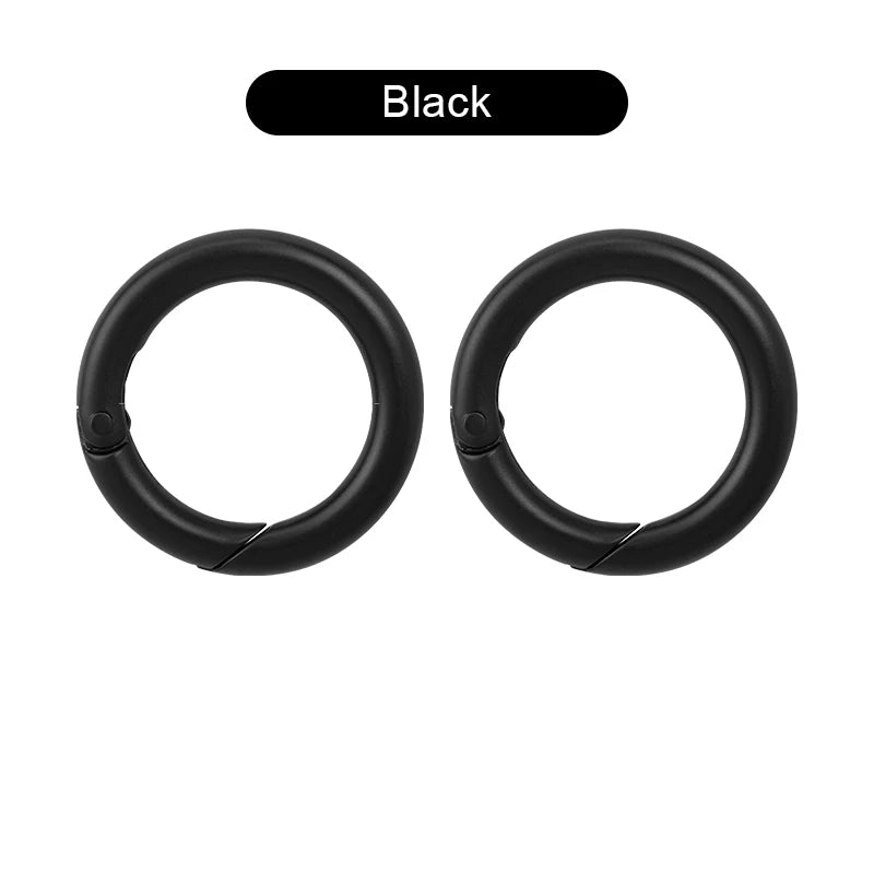 CRAZYSMITH O Ring runder Karabiner für Schlüssel bund Schlüssel anhänger Verschluss Verbindungs ringe für Schlüssel anhänger Clip Riemen Schnalle Karabiner haken Tasche Zubehör-Yabubest - Home & More